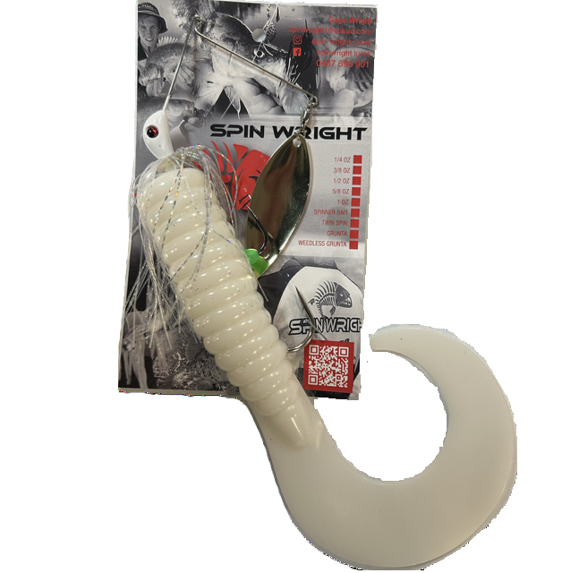 Spinwright 1oz Spinner Bait Single Willow - Huge Curly RIGGED