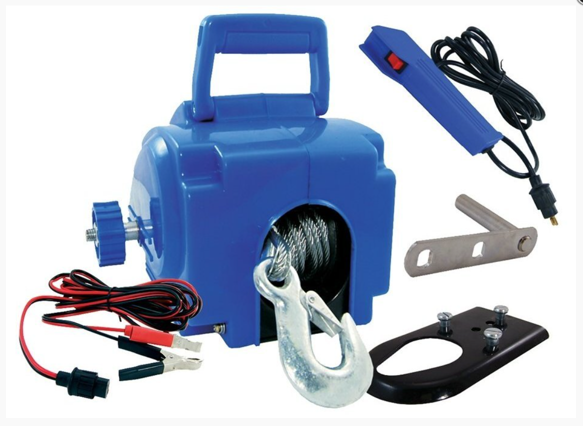 Lion 12V Electric Winch BLACK