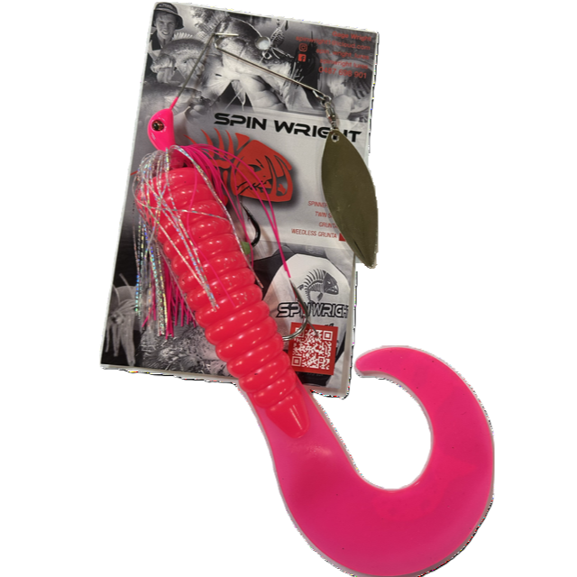 Spinwright 1oz Spinner Bait Single Willow - Huge Curly RIGGED