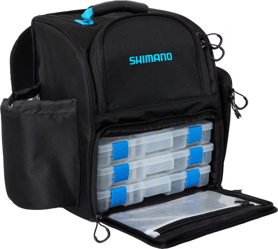 SHIMANO Backpack Medium w Tackle Boxes Black 2025 Release