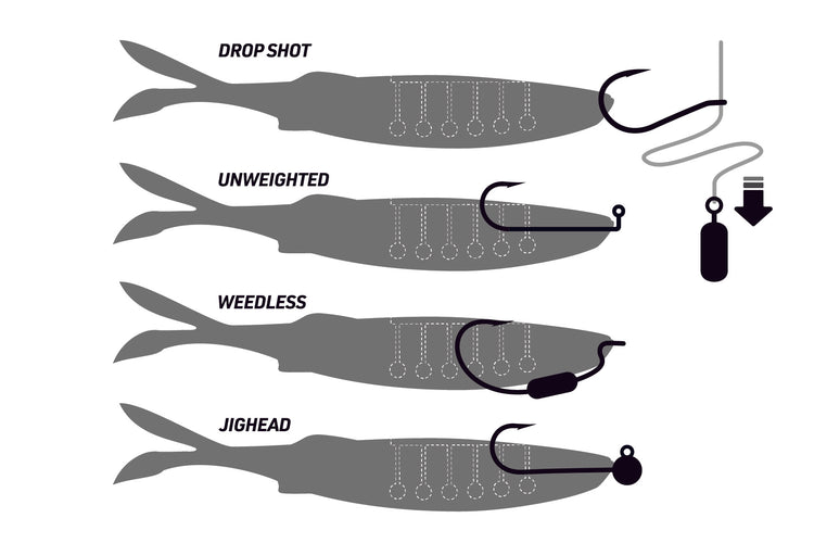 NOMAD FALLOUT MINNOW  SWIMBAIT - 4 PACK - LIVE OPS SOFT PLASTICS