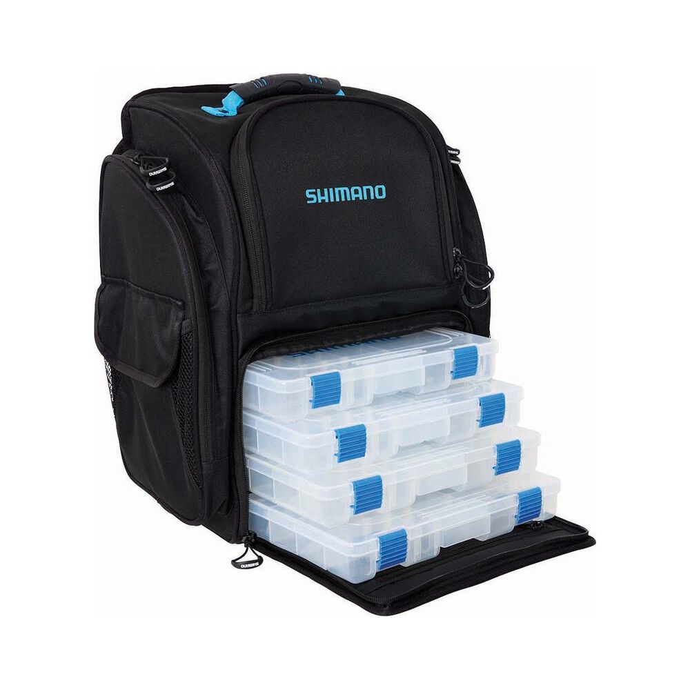 SHIMANO Backpack Large w Tackle Boxes Black 2025 Release